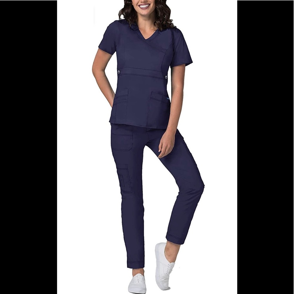 Adar Scrub Set Size XL NEW With Tags! Eggplant Purple. Multi Function Po…